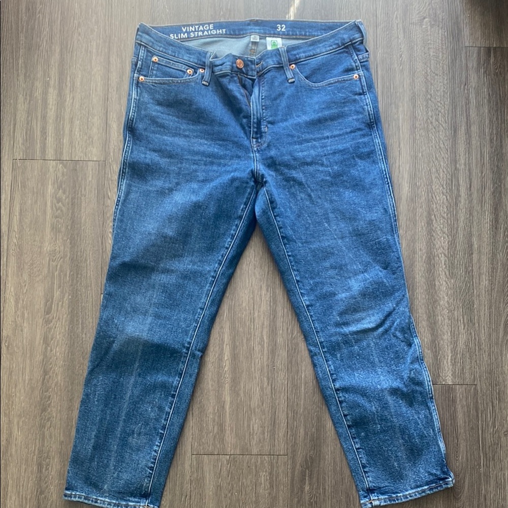 Jcrew vintage straight leg medium wash jeans